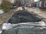 Werk in uitvoering, opbouw van het waterpasserende pakket tijdens de uitvoering