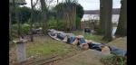 Sandbags protecting a vacation home (December 27)