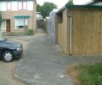 Aanleg ribbelgoot in stoep voor gootjes tuin (apr 2002) - credit by Municipality of Nijmegen