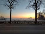 Zonsopgang in de voortuin
