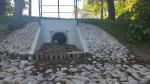 One of two spillways connecting the Trough and "Park Przymorze" retention pond