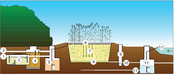 Crossection De Hobbitstee, Wapserveen Constructed wetland