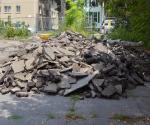 Asphalt removed