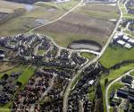 Linburn Pond and surrounding area from the air looking North 2004