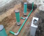 Steenwol met drainagepijpen voor ontluchting