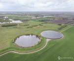 Drone shot natte ogen