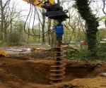 Construction of two vertical infiltrationpipes - credit by antal zuurman (2010)