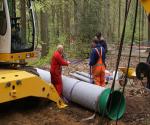 Construction of two vertical infiltrationpipes - credit by antal zuurman (2010)