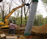 Construction of two vertical infiltrationpipes - credit by antal zuurman (2010)