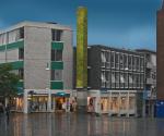 Alternatieve locatie voor groen wand op liftschacht (niet uitgevoerd)