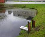 Pipe inlets to pond