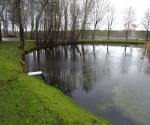 Pipe inlets to pond